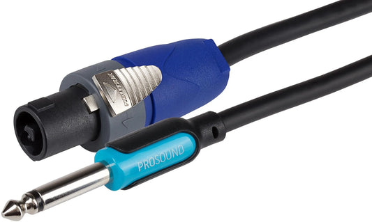 ProSound Neutrik Speakon NL2FX to 1/4" Mono 2 Pole Jack Cable - Black