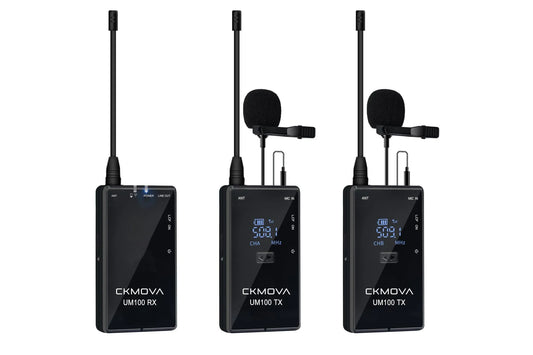 CKMOVA UM100 UHF Wireless Microphone Kit (3.5mm Receiver) - ProSound