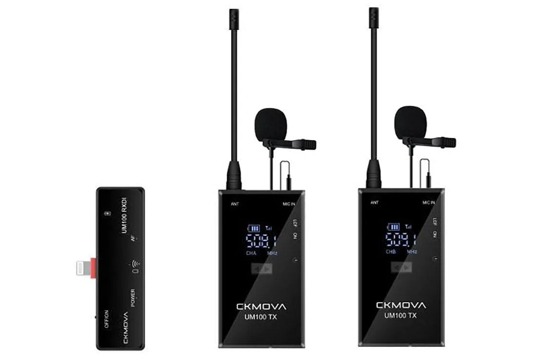 CKMOVA UM100 UHF Wireless Microphone Kit (Lightning Receiver) - ProSound