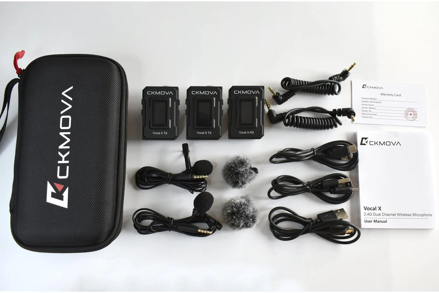 CKMOVA VOCAL X Ultra Compact 2.4GHZ Dual Channel Wireless Microphone Kit - ProSound