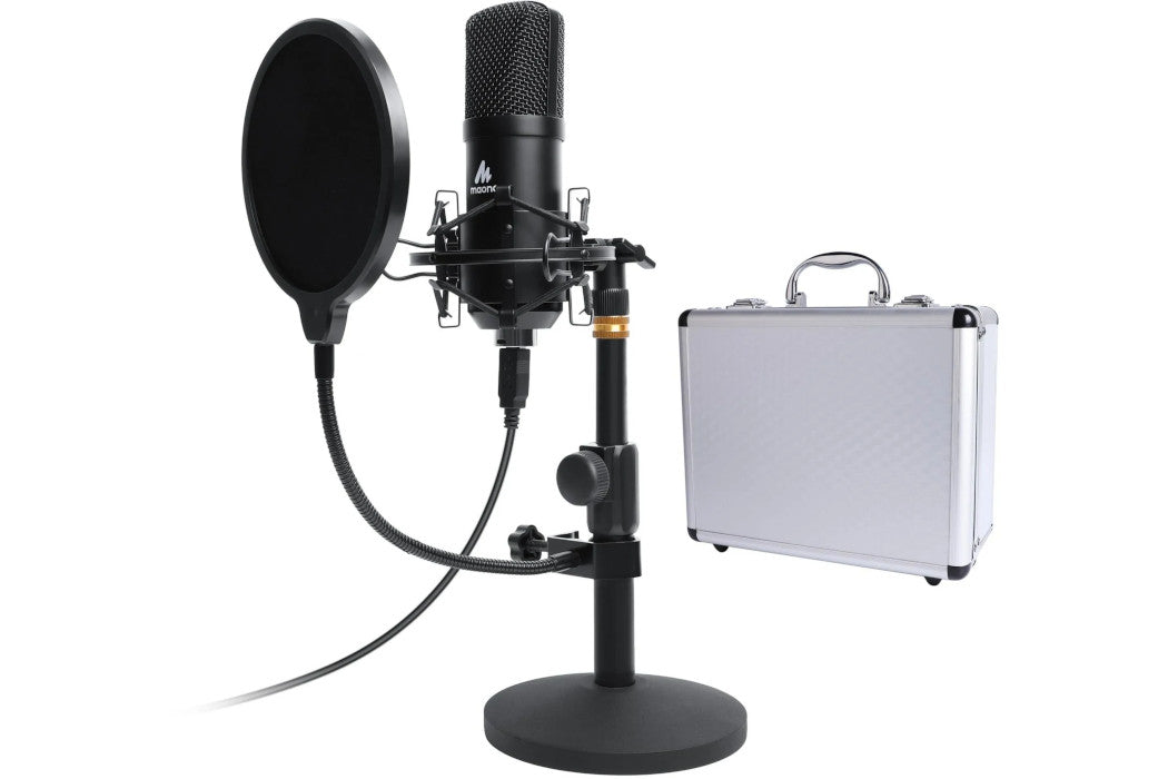 Maono Studio Table Top Microphone Kit with Pop Filter & Flight Case - ProSound