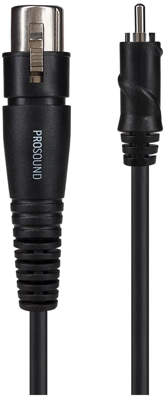 ProSound XLR Female to Single Phono Male Cable - Black, 0.1m - ProSound