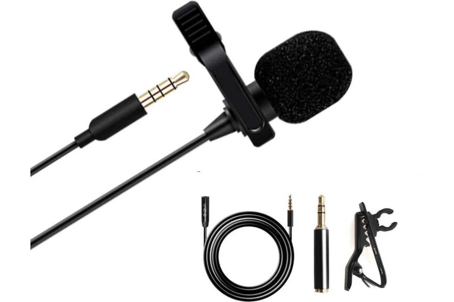 Maono Lavalier 4 Pole 3.5mm Jack Adapter Tie-Clip On Lapel Microphone - ProSound